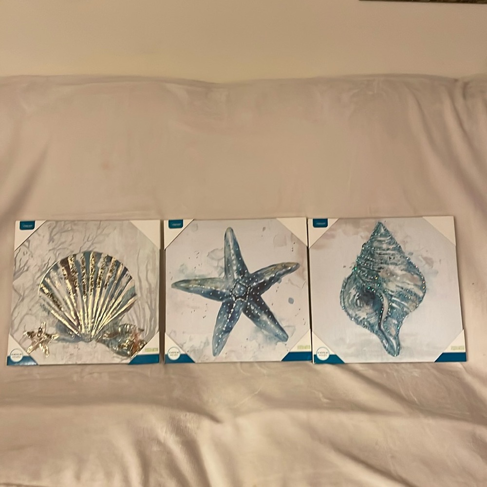 Coastal Canvas With Foil Gel
